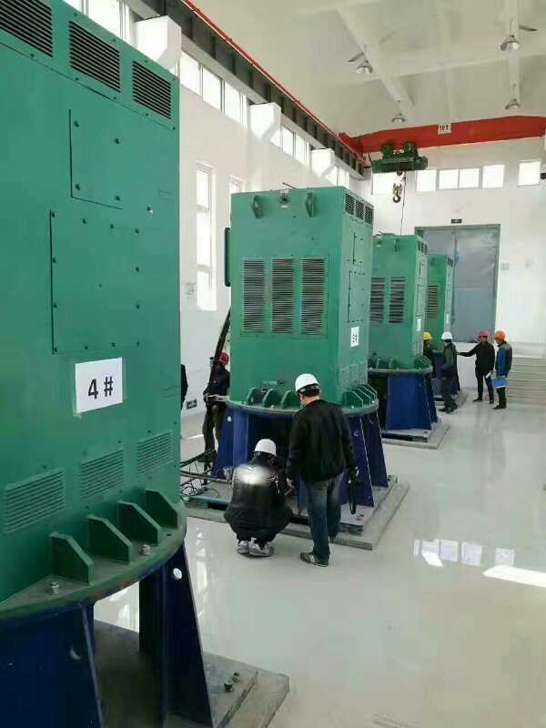 YKK6302-4某污水处理厂使用我厂的立式高压电机安装现场